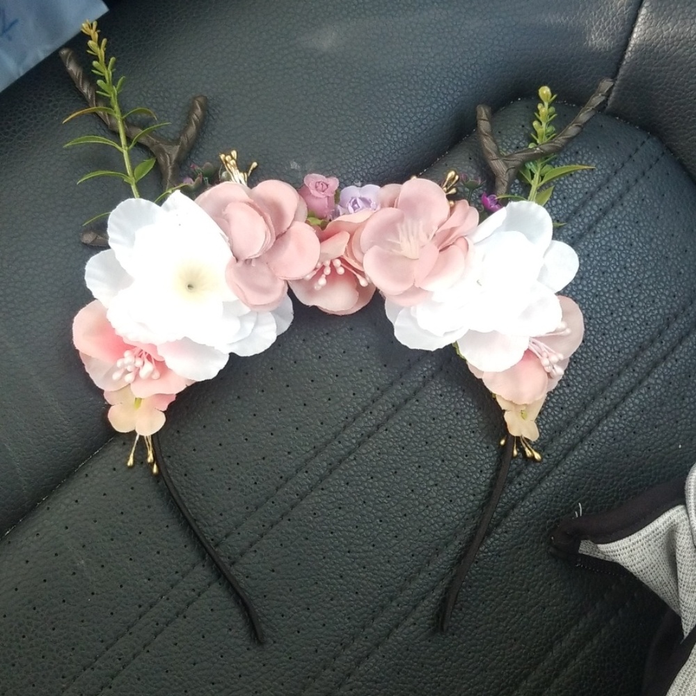 Deer antler headband